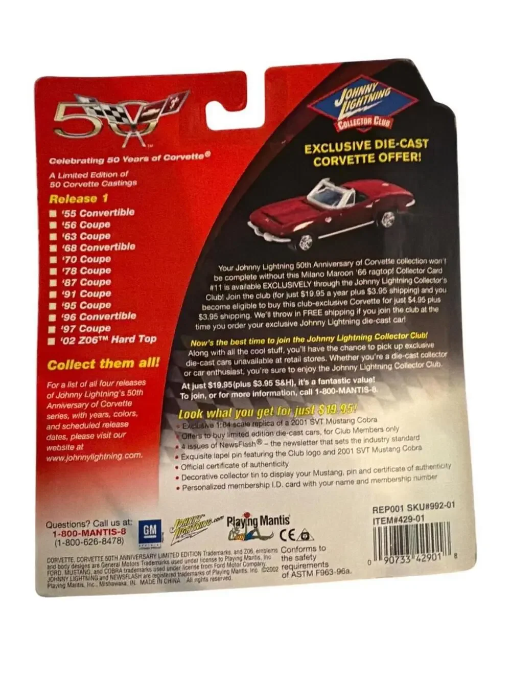Johnny Lightning 1963 Corvette Diecast Model Gold 6 Of 50 Celebrating 50 Years A